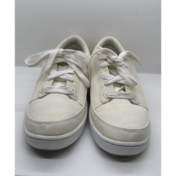 Allbirds Women's Lace Up Canvas Pacers Sneakers Shoes Casual Off White Size 8 - Picture 4 of 13